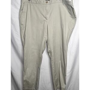 Talbots Womens Size 18W Tan Relaxed Chino Dress Slacks